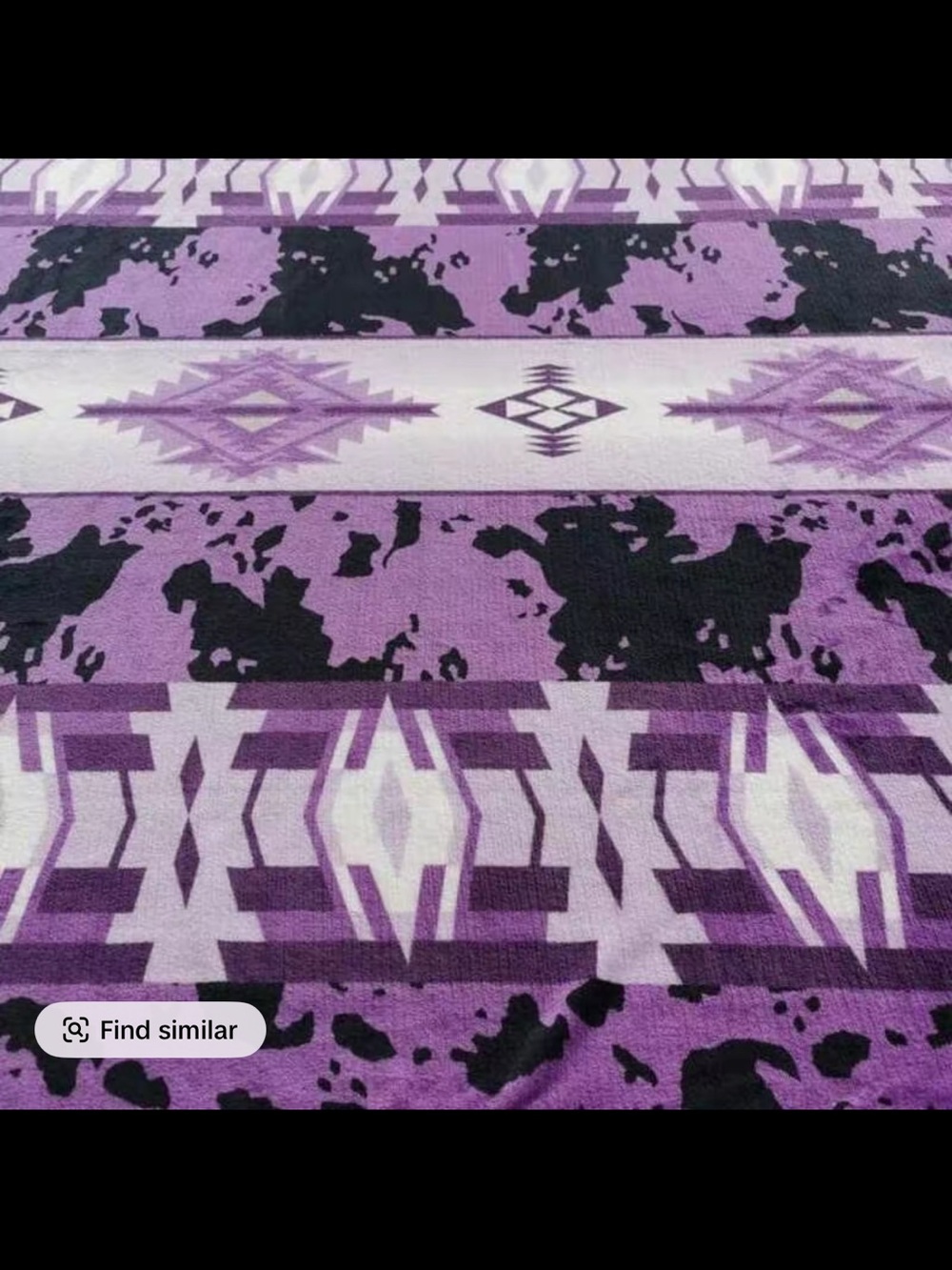 Purple Aztec Pattern Throw Blanket - Picture 2 of 2
